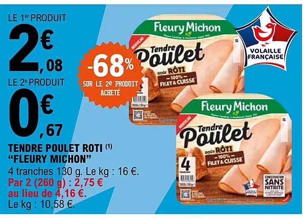 tendre poulet rôti fleury michon