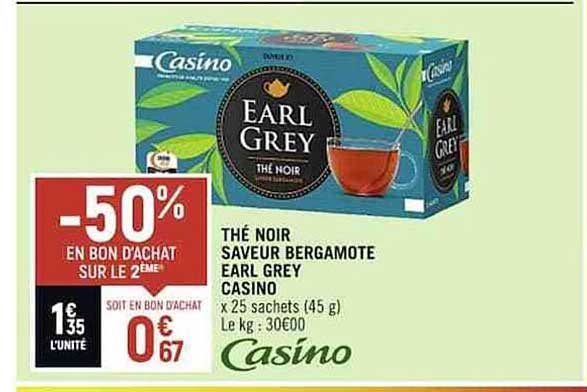 thé noir saveur bergamote earl grey casino