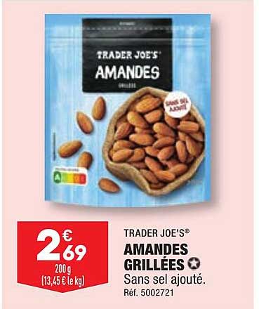 trader joe's amandes grillées