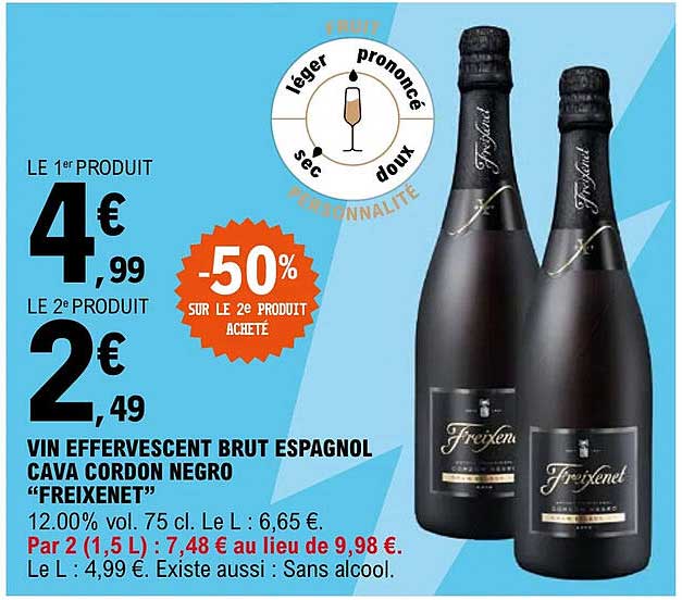 vin effervescent brut espagnol cava cordon negro freixenet