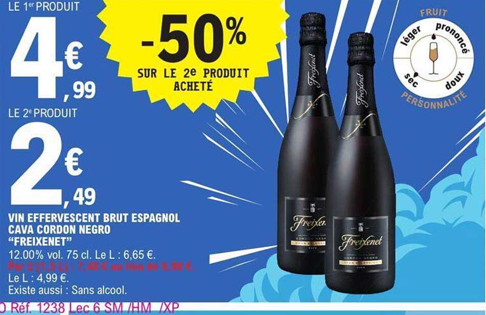 vin effervescent brut espagnol cava cordon negro freixenet