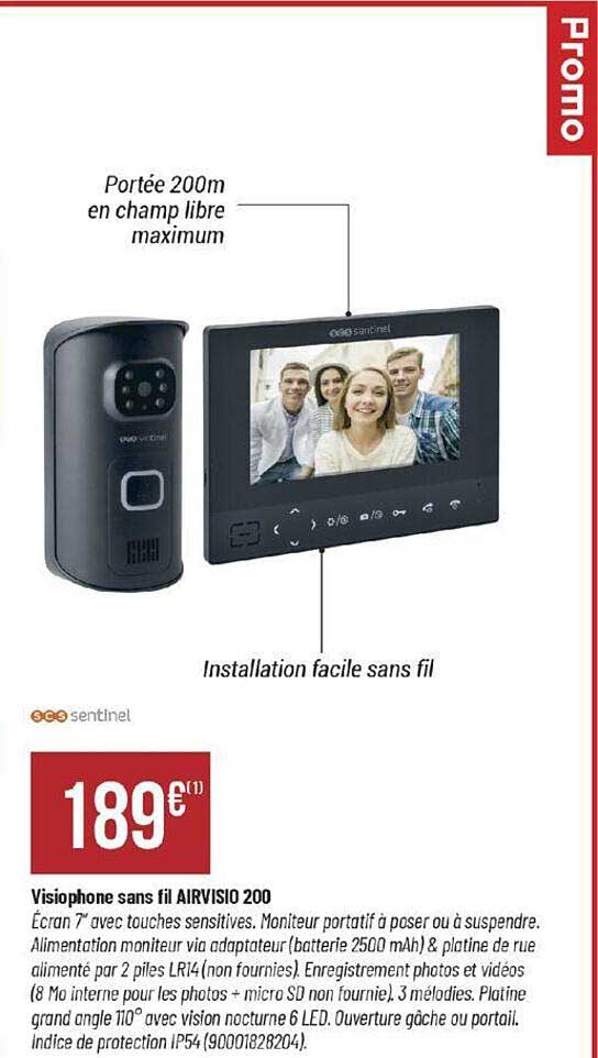 visiophone sans fil airvisio 200