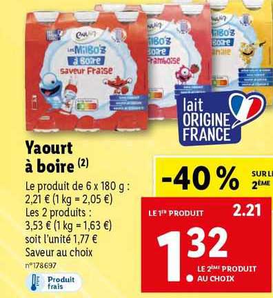 Yaourt à Boire Envia