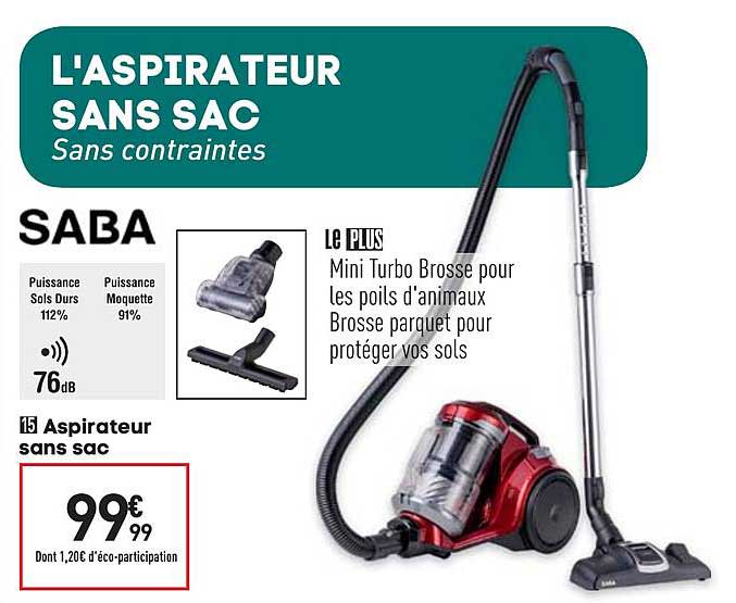Aspirateur Sans Sac Saba