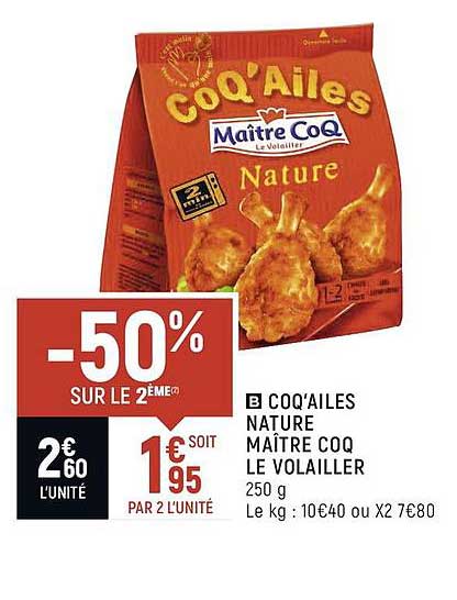 coq'ailes nature maître coq le volailler