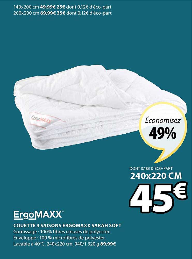 couette 4 saisons ergomaxx sarah soft