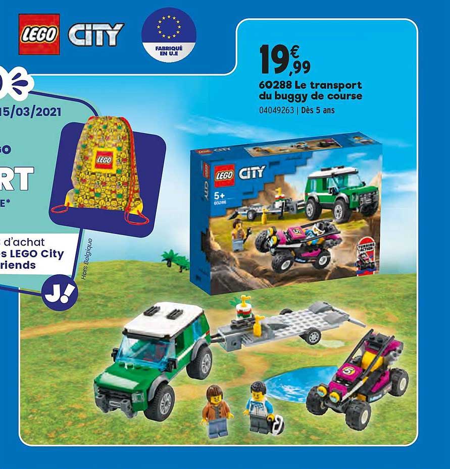 le transport du buggy de course lego city