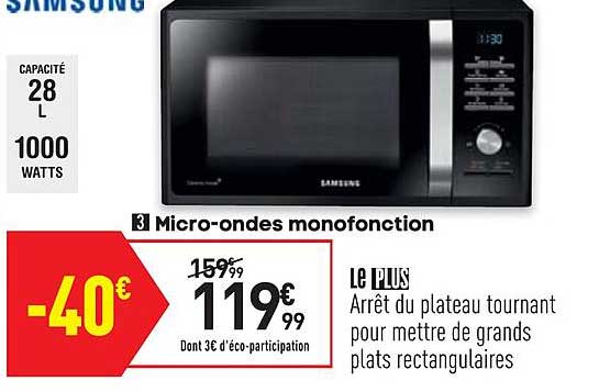 micro ondes monofonction samsung