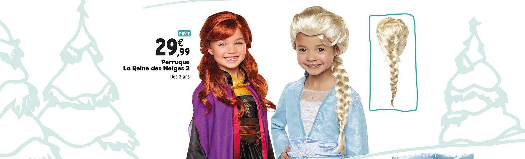 perruque la reine des neiges 2