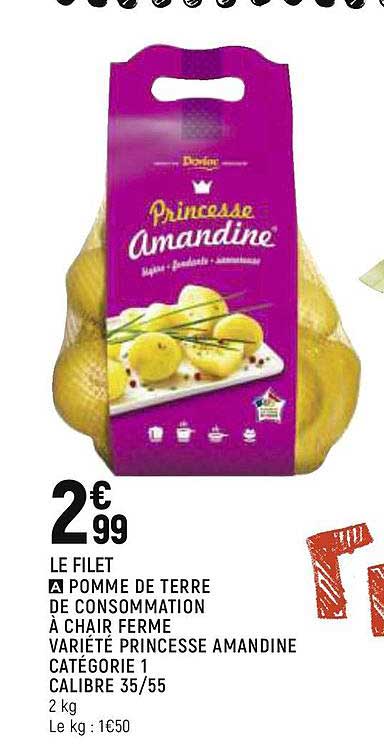 pomme de terre de consommation à chair ferme variété princesse amandine