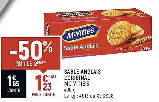 sablé anglais l'original mc vitie's