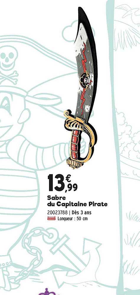 sabre du capitaine pirate