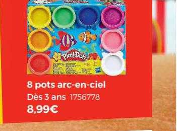 8 pots arc-en-ciel