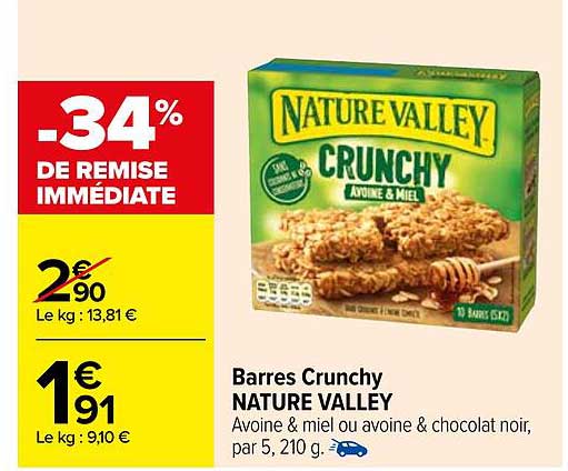 barres crunchy nature valley