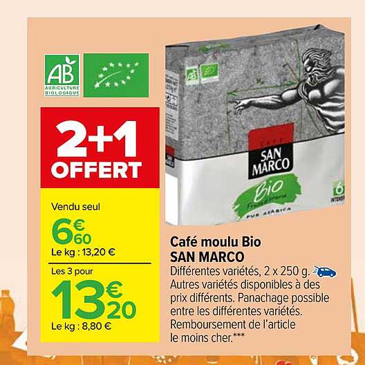 Café Moulu Bio San Marco