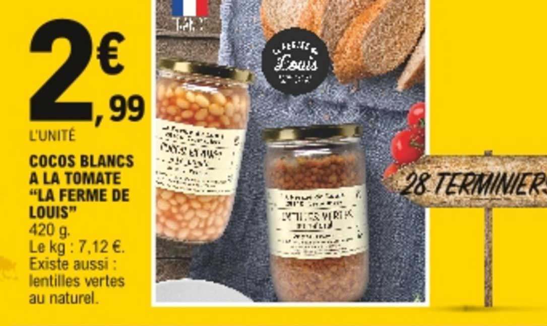 cocos blancs a la tomate "la ferme de louis"