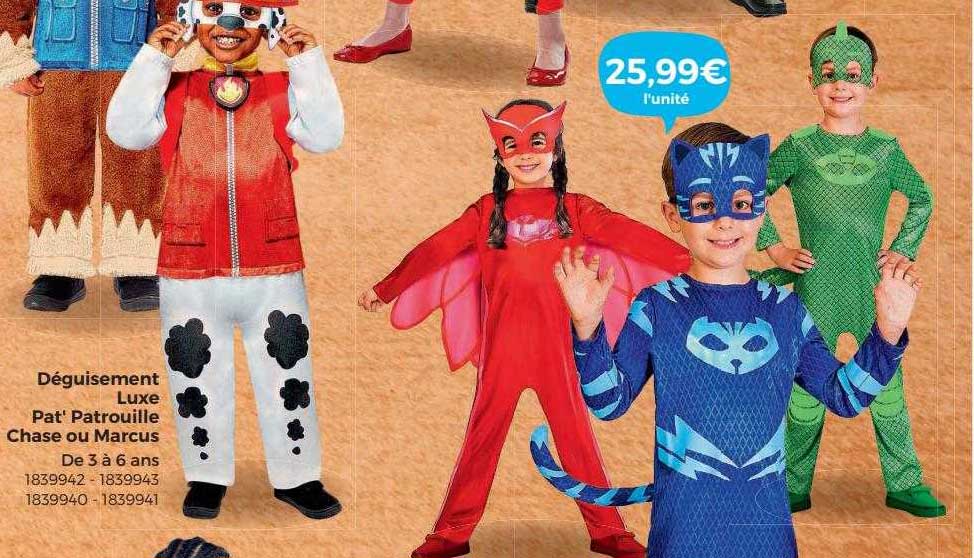 déguisement luxe pat' patrouille chase ou marcus