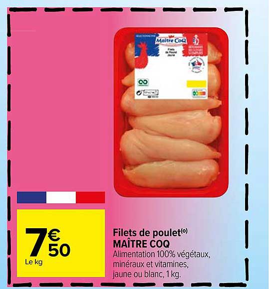 filets de poulet maître coq