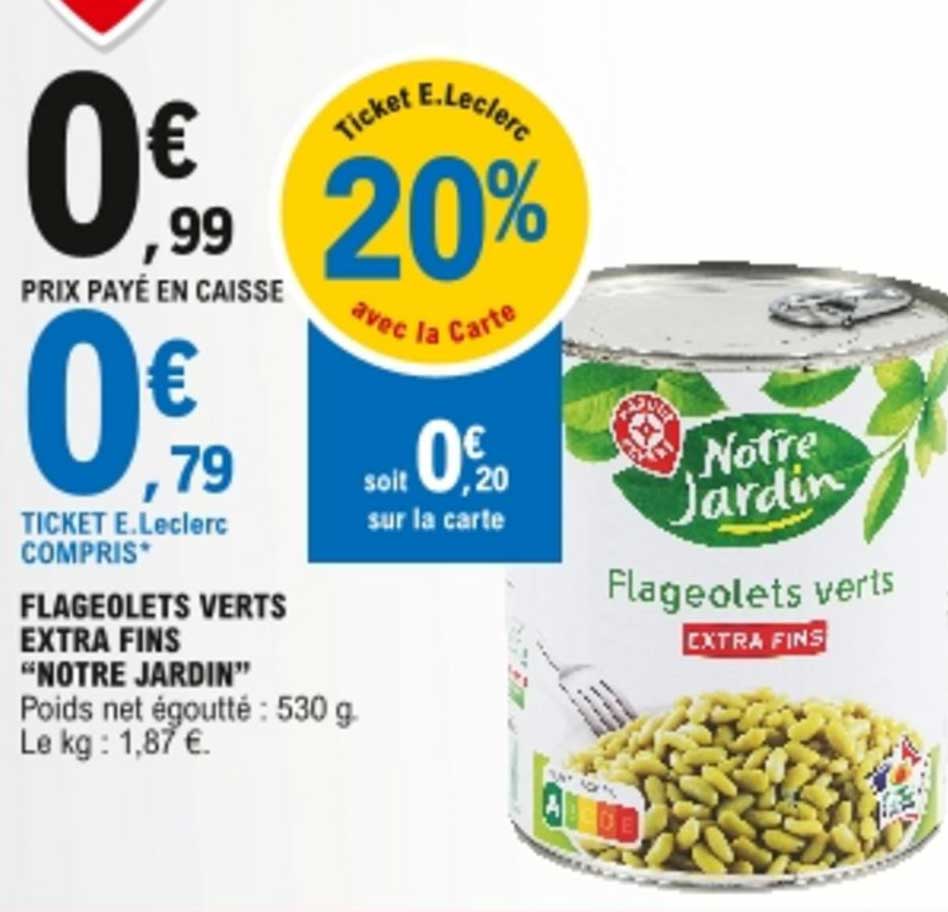 flageolets verts extra fins "notre jardin"