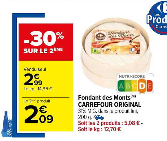 fondant des monts carrefour original