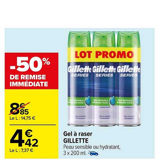 gel à raser gillette