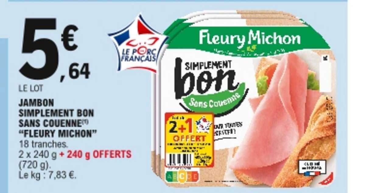 jambon simplement bon sans couenne "fleury michon"