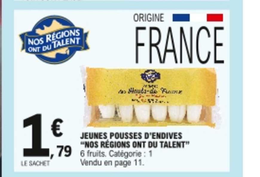 jeunes pousses d'endives "nos régions ont du talent"