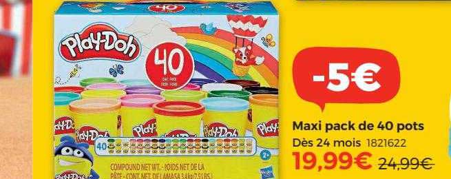 maxi pack de 40 pots play-Doh