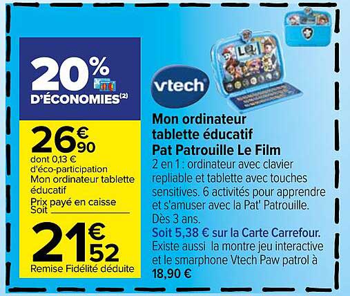 Mon Ordinateur Tablette éducatif Pat Patrouille Le Film