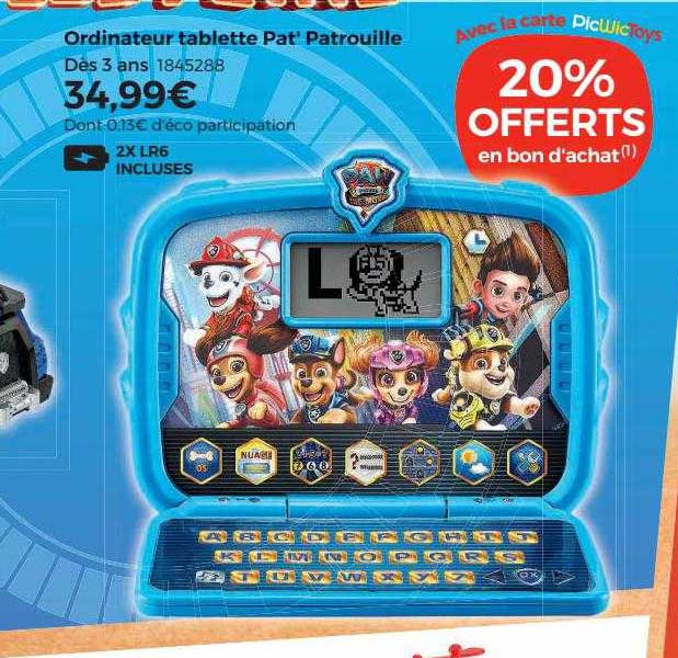 Ordinateur Tablette Pat' Patrouille