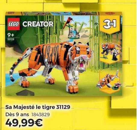 sa majesté le tigre 31129 lego creator