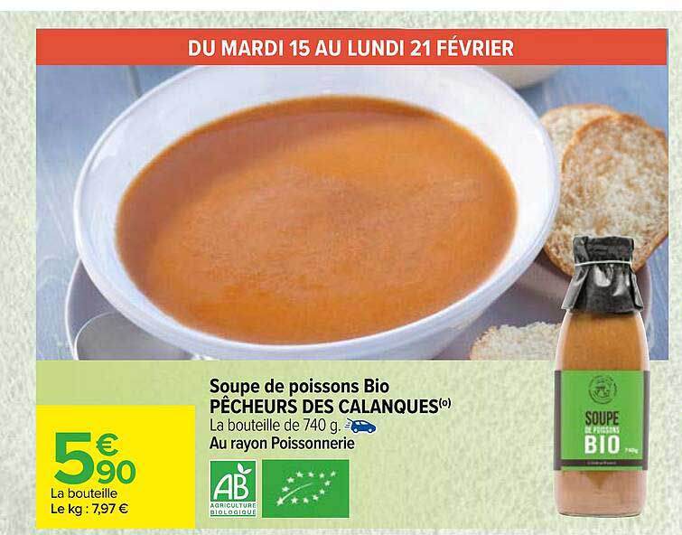 soupe de poissons bio pêcheurs des calanques