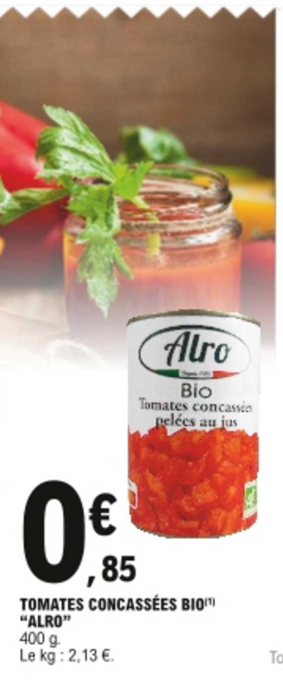 tomates concassées bio "alro"