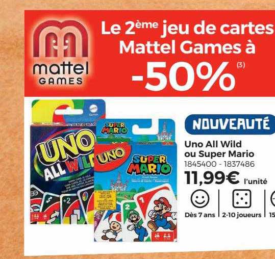 uno all wild ou super mario
