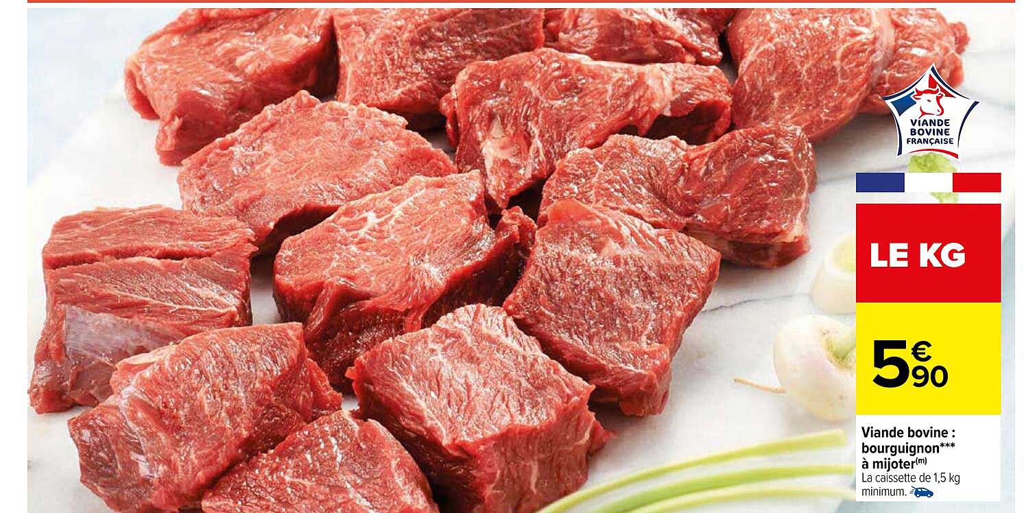 Viande Bovine : Bourguignon à Mijoter