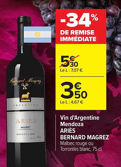 vin d'argentine mendoza ariès bernard magrez