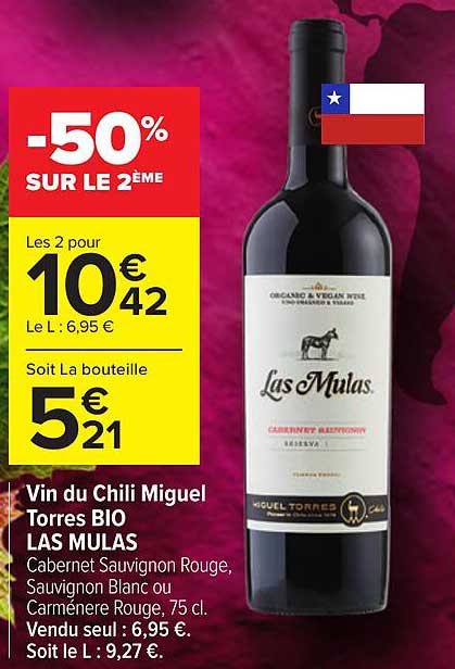 vin du chili miguel torres bio las mulas
