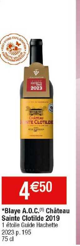 blaye a.o.c. château sainte clotilde 2019