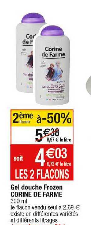 gel douche frozen corine de farme
