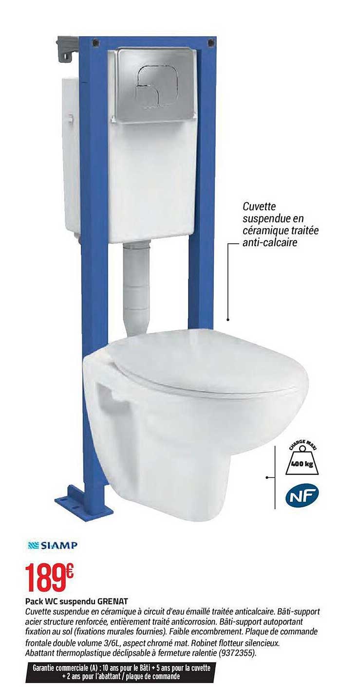 Pack Wc Suspendu Grenat