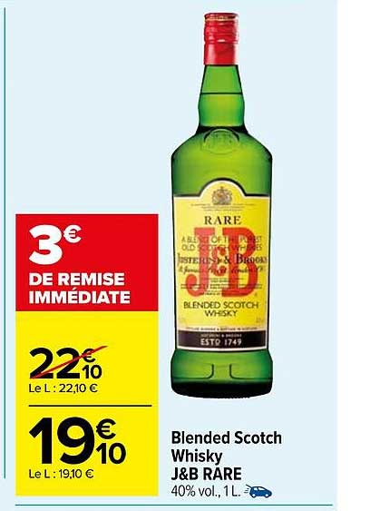 Blended Scotch Whisky J&b Rare