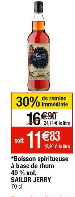 boisson spiritueuse à base de rhum 40% vol. sailor jerry