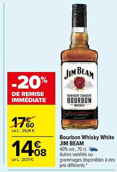 bourbon whisky white jim beam