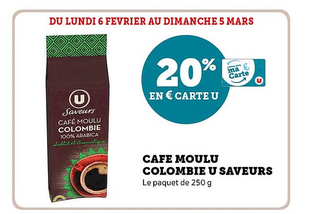 Café Moulu Colombie U Saveurs