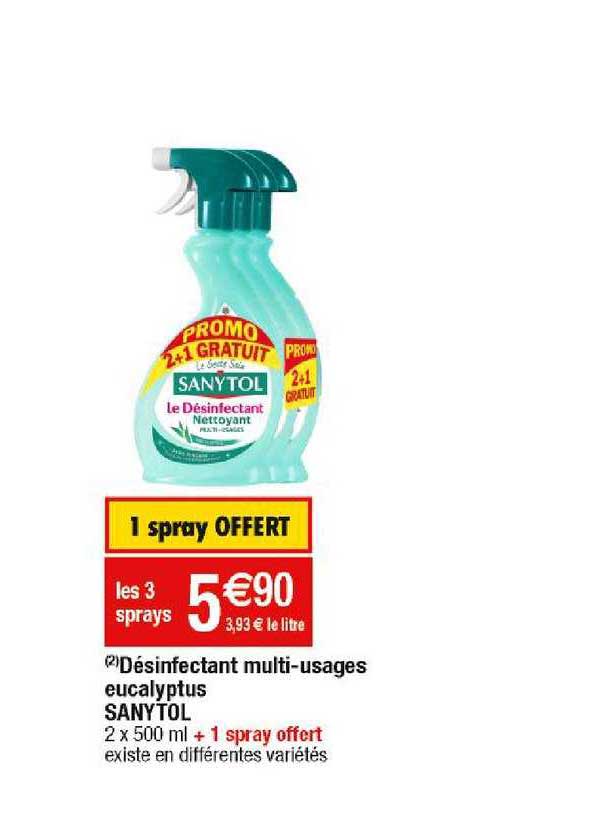 désinfectant multi-usages eucalyptus sanytol