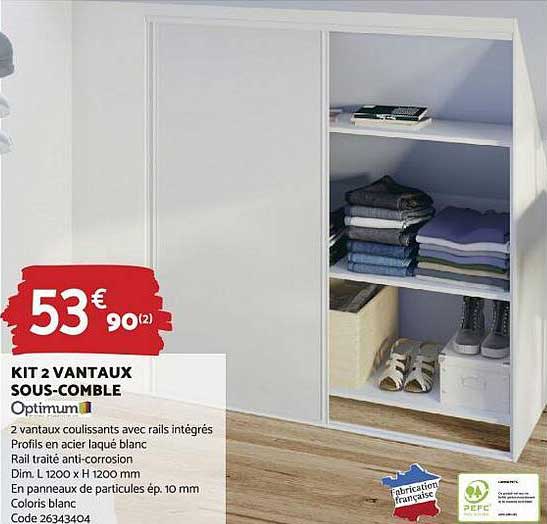 kit 2 vantaux sous-comble optimum