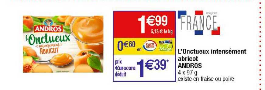 l'onctueux intensément abricot andros