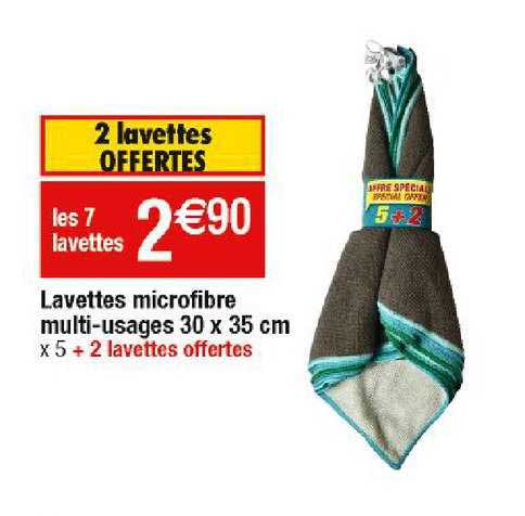 lavettes microfibre multi-usages 30 x 35 cm