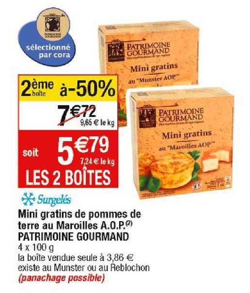 mini gratins de pommes de terre au maroilles a.o.p. patrimoine gourmand