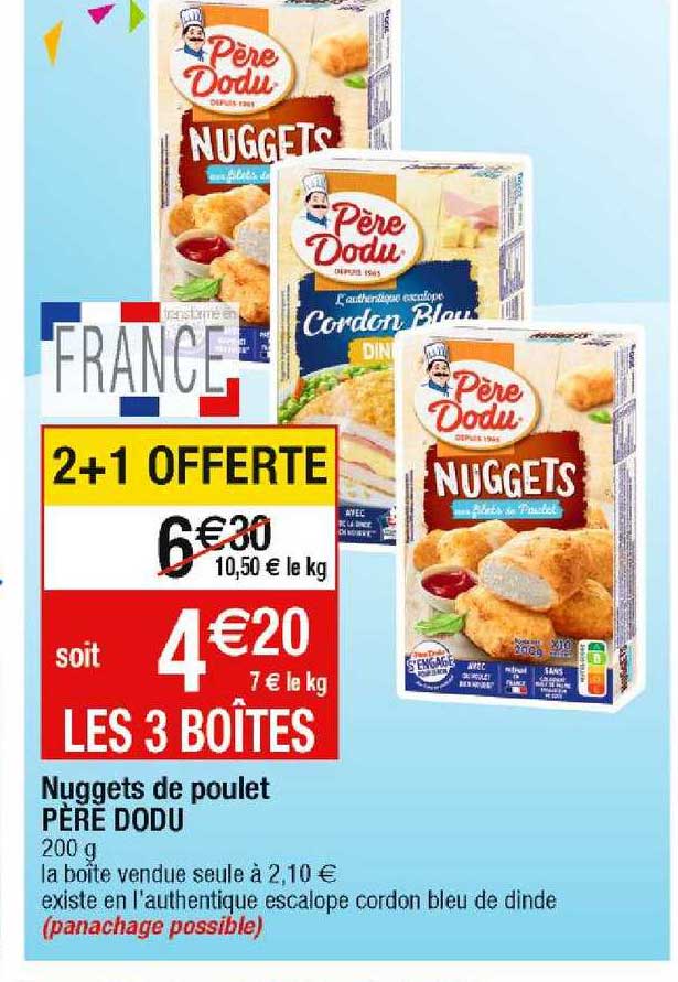 nuggets de poulet père dodu